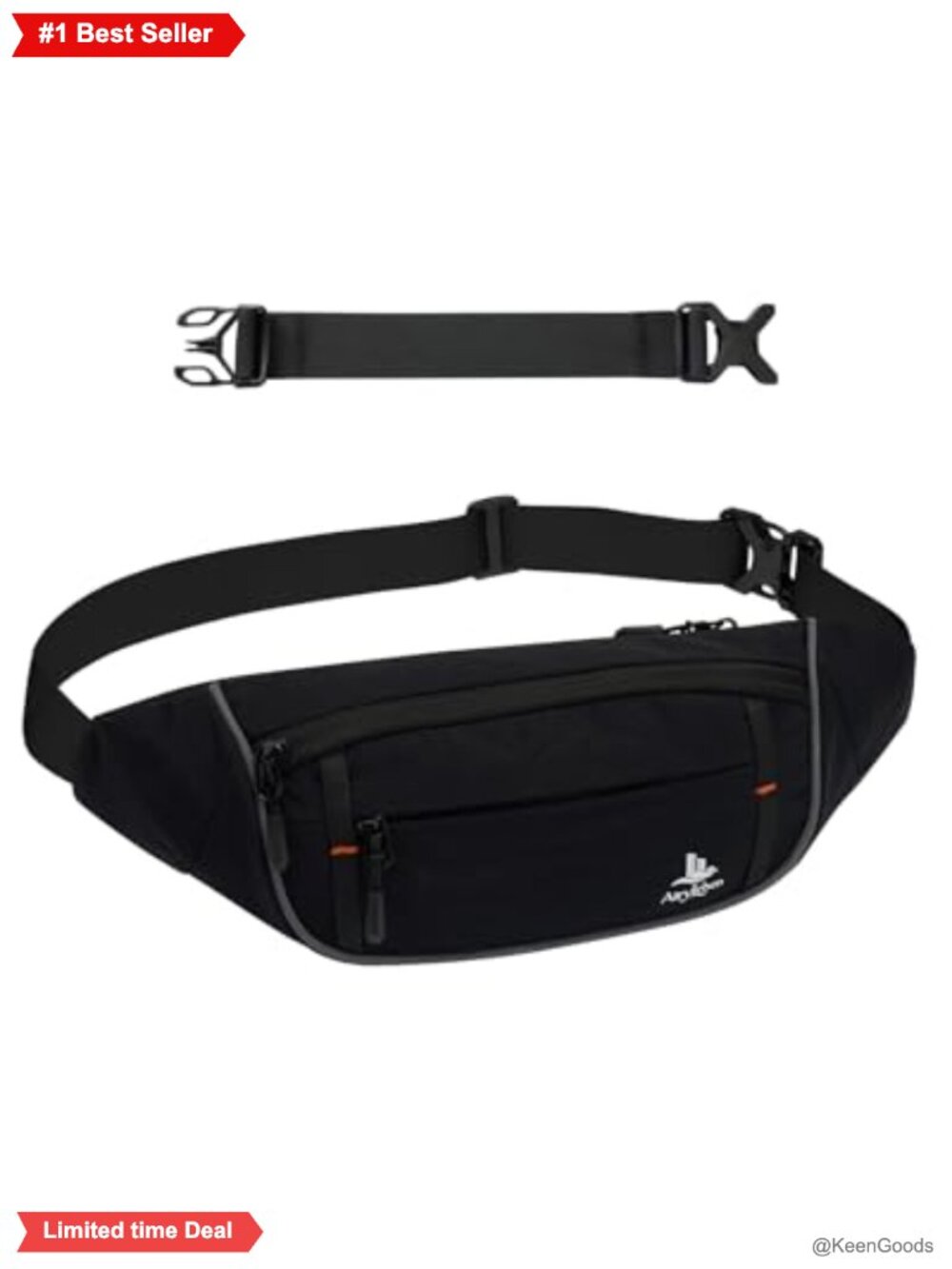 RFID Blocking Fanny Pack Crossbody Belt Bag Water Resistant Nylon Adjustable